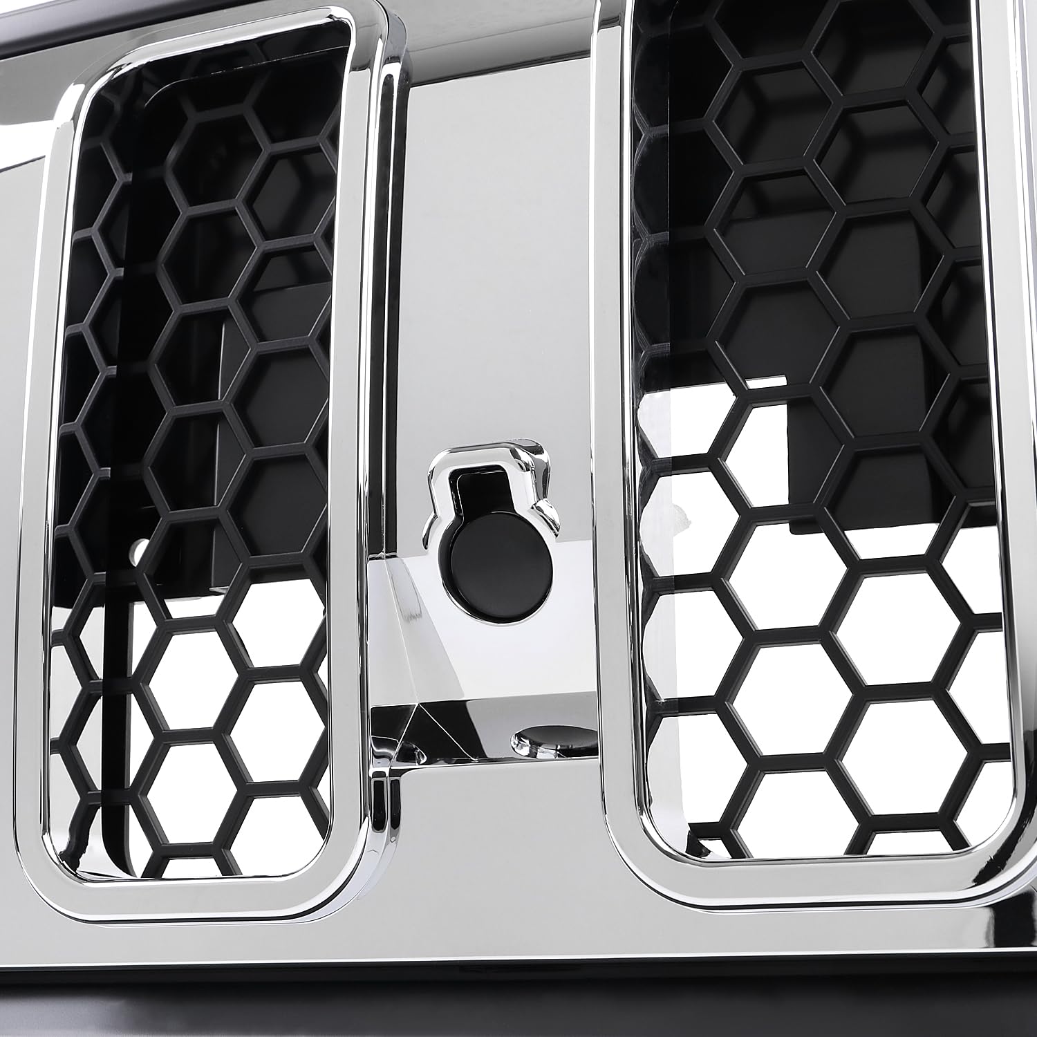 Chrome Honeycomb Mesh Hood Grille Spec-D Tuning Compatible with 2021-2025 Ford Bronco