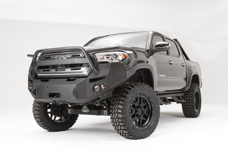 Fab Fours Premium Winch Front Bumper TT16-B3650-B Uncoated/Paintable w/Grill Guard [AWSL]