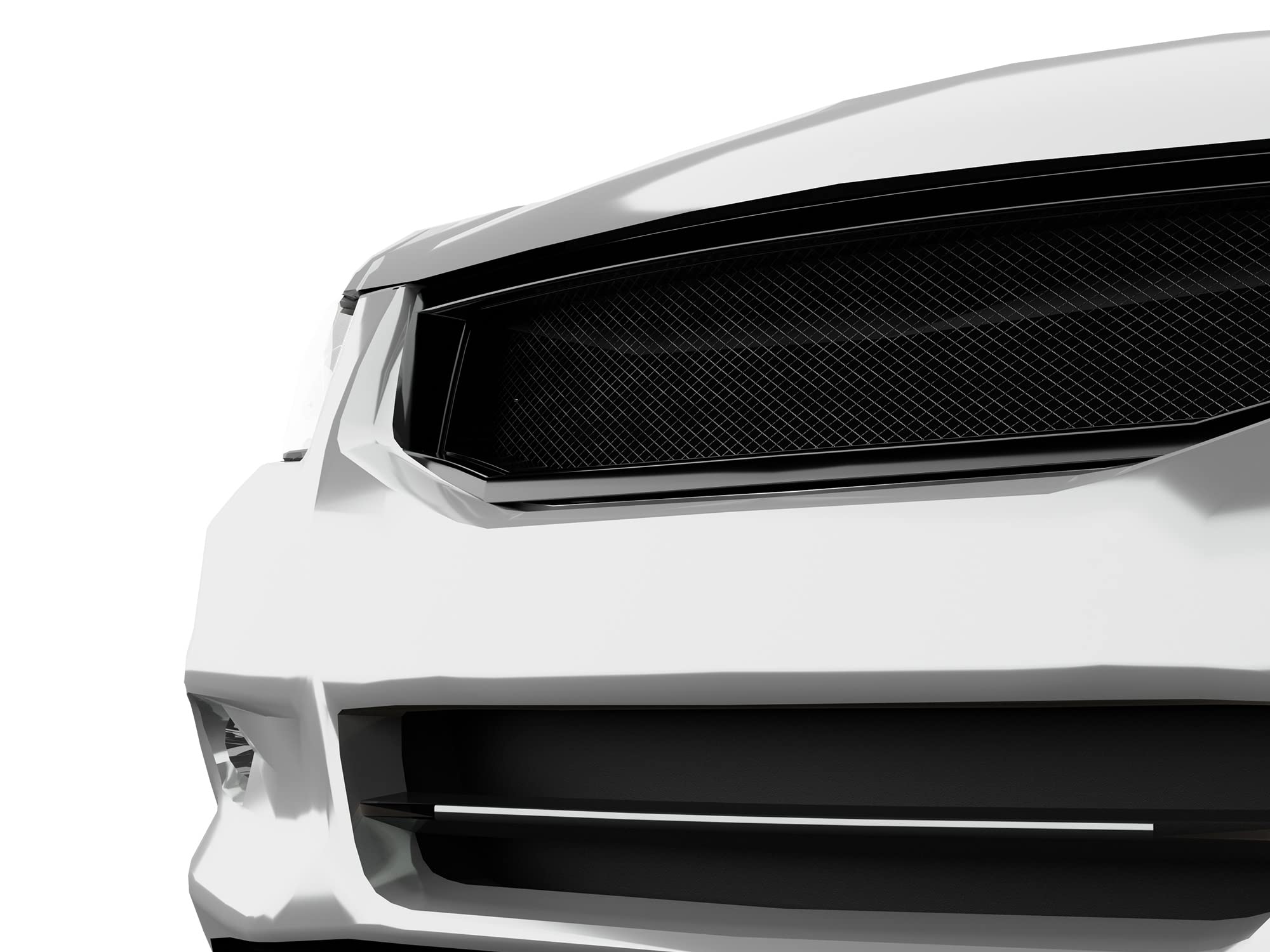 7148963 Armordillo USA Mesh Front Hood Grille - Gloss Black Fits 2008-2010 Honda Accord 4 Door Sedan