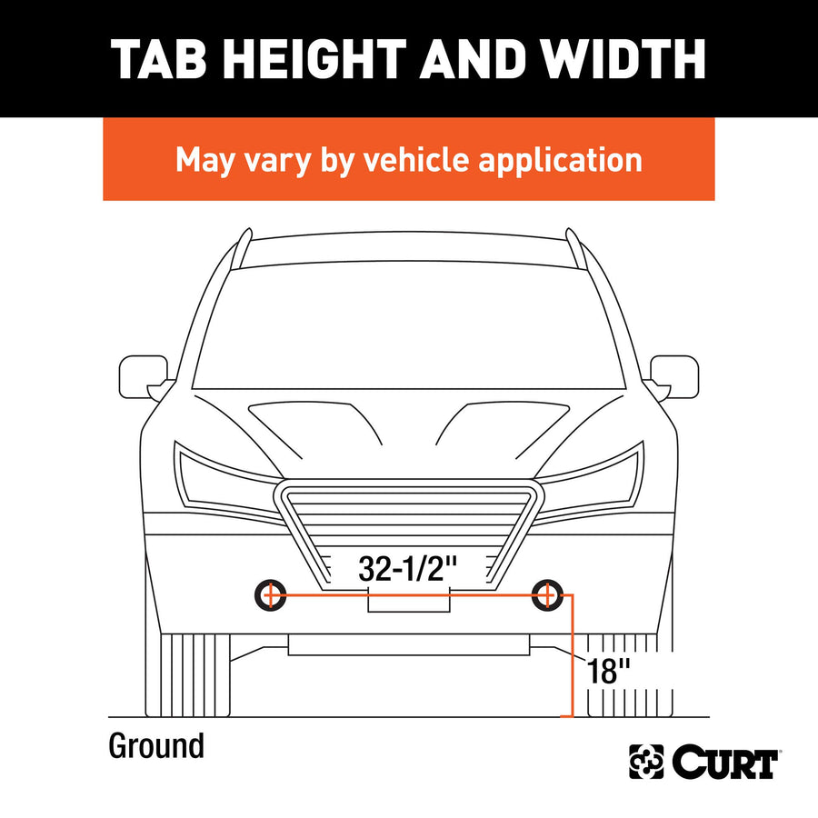 CURT Custom Tow Bar Base Plate Brackets for Dinghy Towing, Fits Select GMC Sierra, Chevrolet Silverado, Suburban, Tahoe