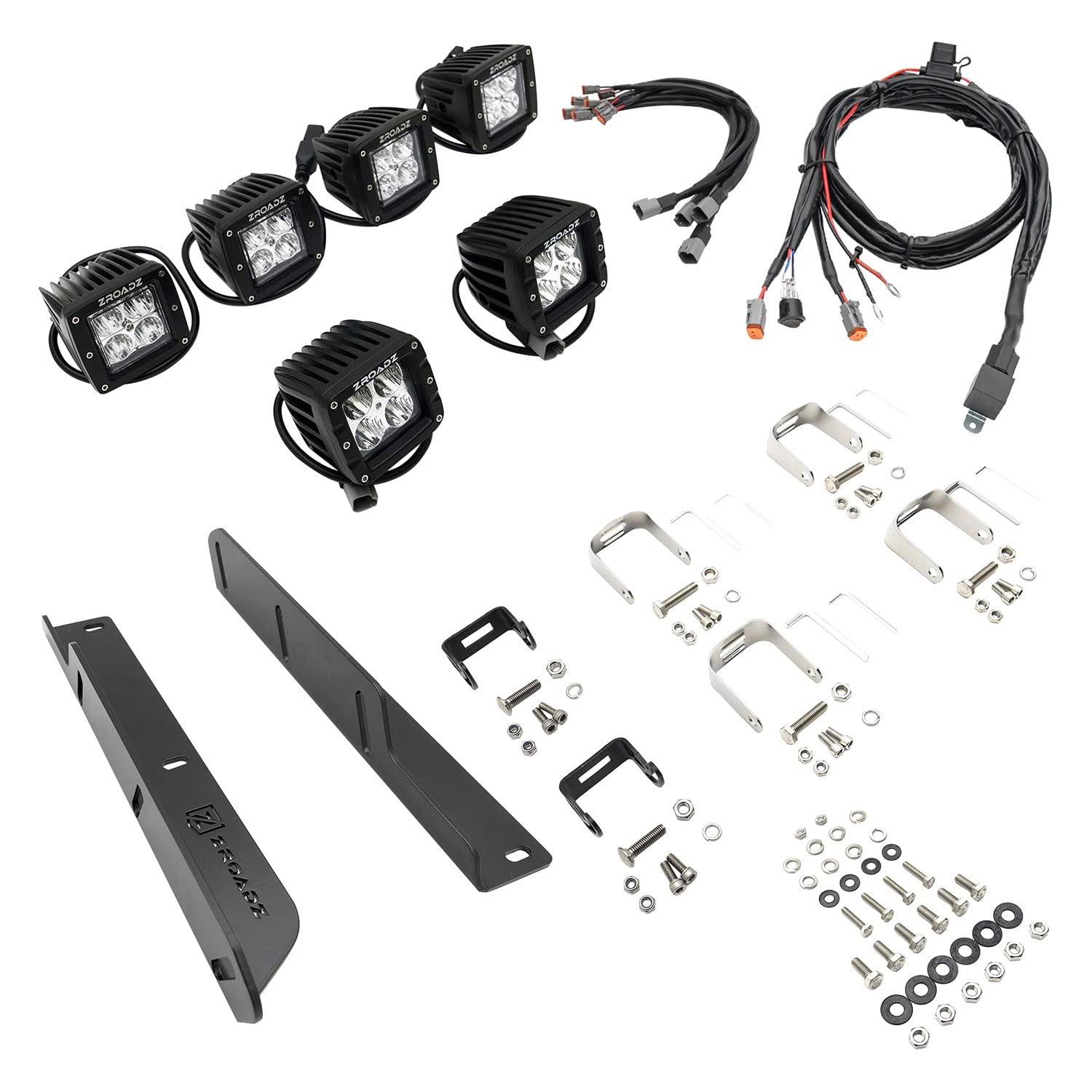 ZROADZ Front Bumper Z325673-KIT Fog LED Kit 2017-2020 Ford F-150 Raptor Black