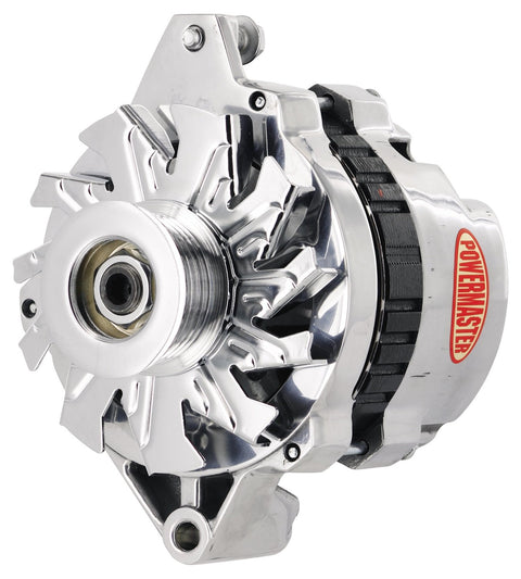 Alt GM CS130 Powermaster Polish 140A 6 grv Pulley Str MTG 6.61" 1-Wire or OE Hookup