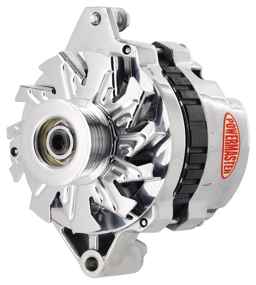 Alt GM CS130 Powermaster Polish 140A 6 grv Pulley Str MTG 6.61" 1-Wire or OE Hookup
