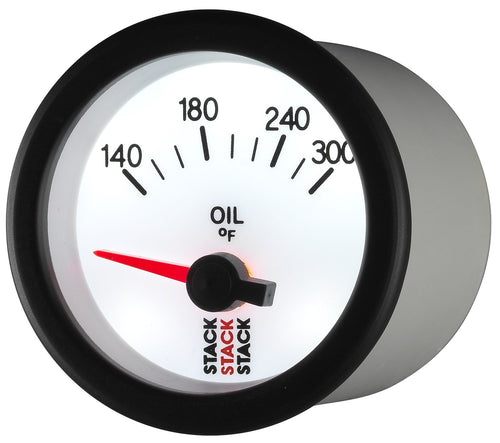 AutoMeter Gauge ST3260, Oil Temp, Electric, 52Mm, Wht, 140-300ºf, 1/8" Nptf