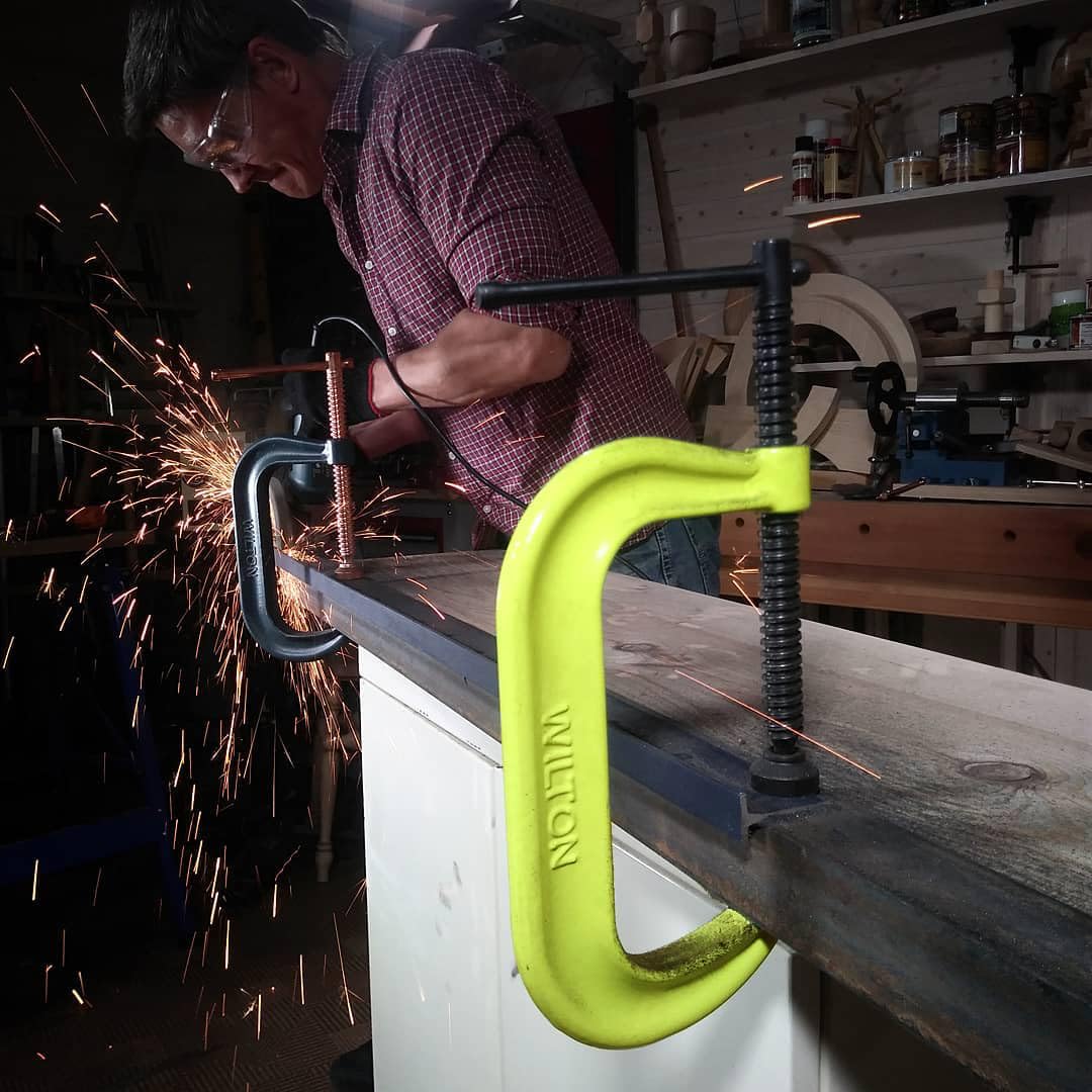 Hi-Vis Wilton C-Clamp, 3" Opening, 2-7/16" Throat, 3500 Lbs. Clamping Force (Model 403-SF)