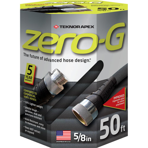 4001-50 zero-G Lightweight, Ultra Flexible, Durable, Kink-Free Garden Hose, 5/8-Inch by 50-Feet, Black