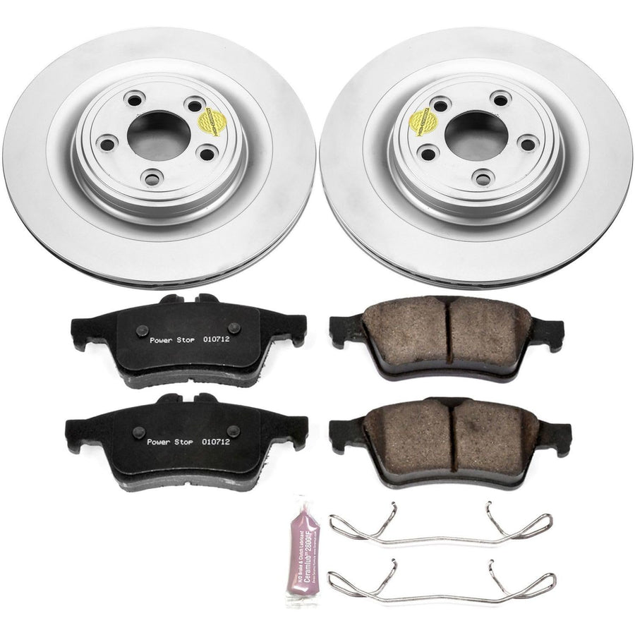 Power Stop CRK4612 Z23 Evolution Sport Rear Geomet Coated Brake Kit For Jaguar S-Type, Jaguar Super V8, Jaguar Vanden Plas, Jaguar XF, Jaguar XJ8, Jaguar XJR, Jaguar XK, Jaguar XKR [Model Specific]