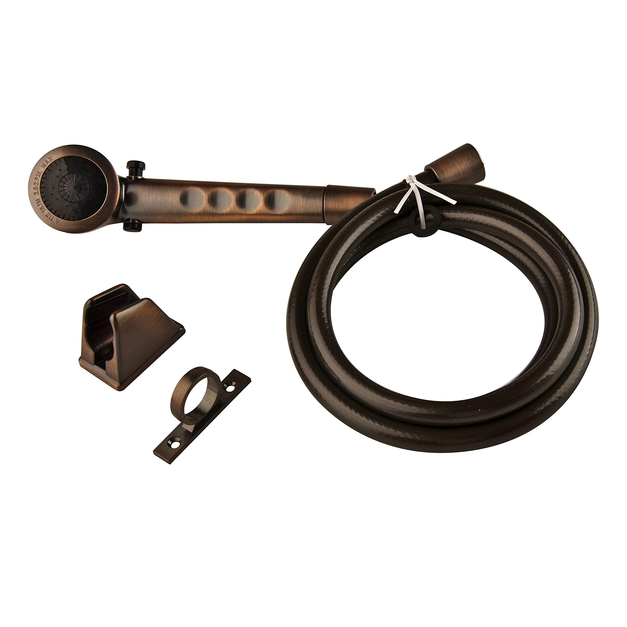 Dura Faucet RV DF-SA130-ORB Economical Shower Head and 60-inch Hose Kit - Water-Saving Trickle Switch (Oil Rubbed Bronze)