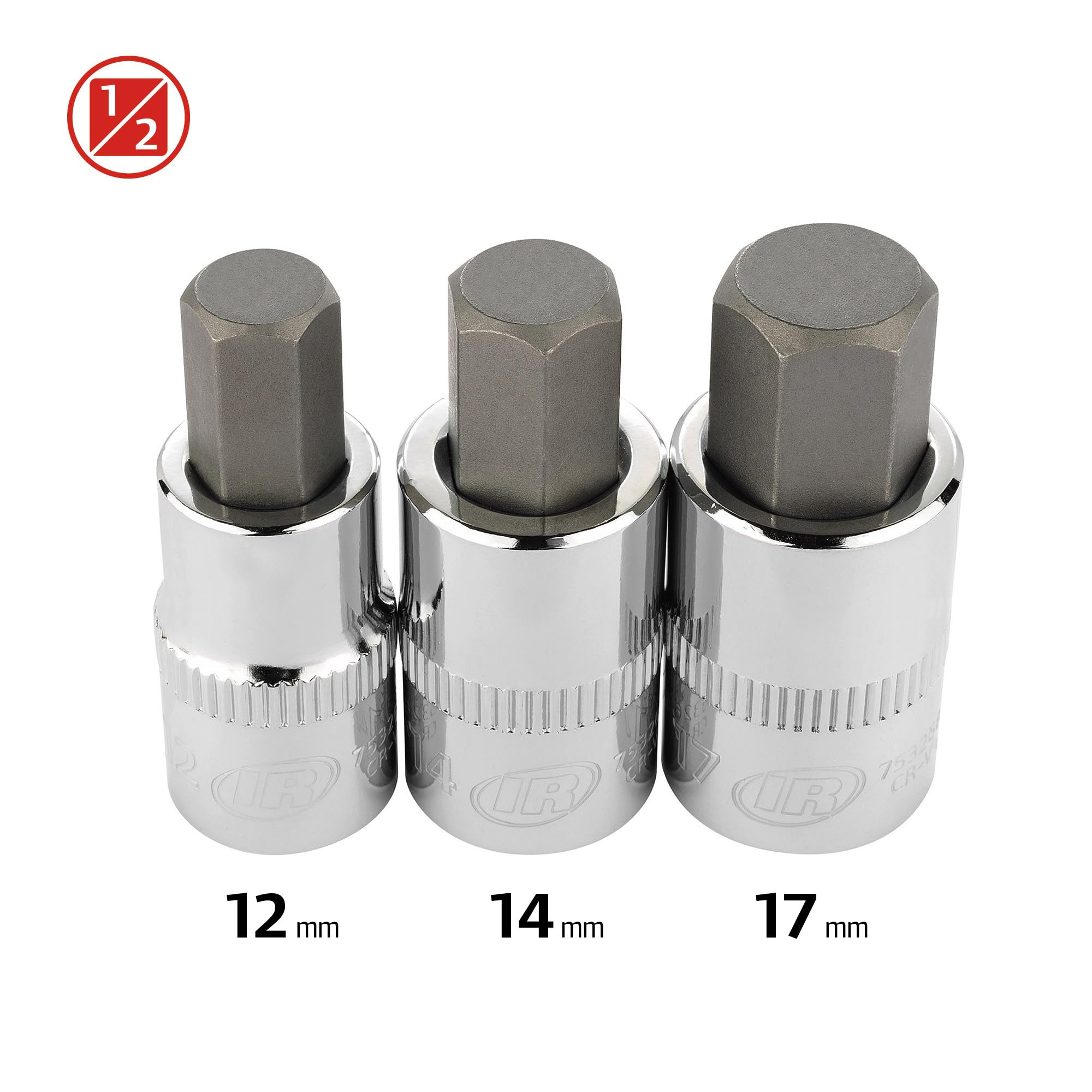 Ingersoll Rand 1/2 in. Drive 3 Pc. Hex Bit Socket Set - Metric- 752029