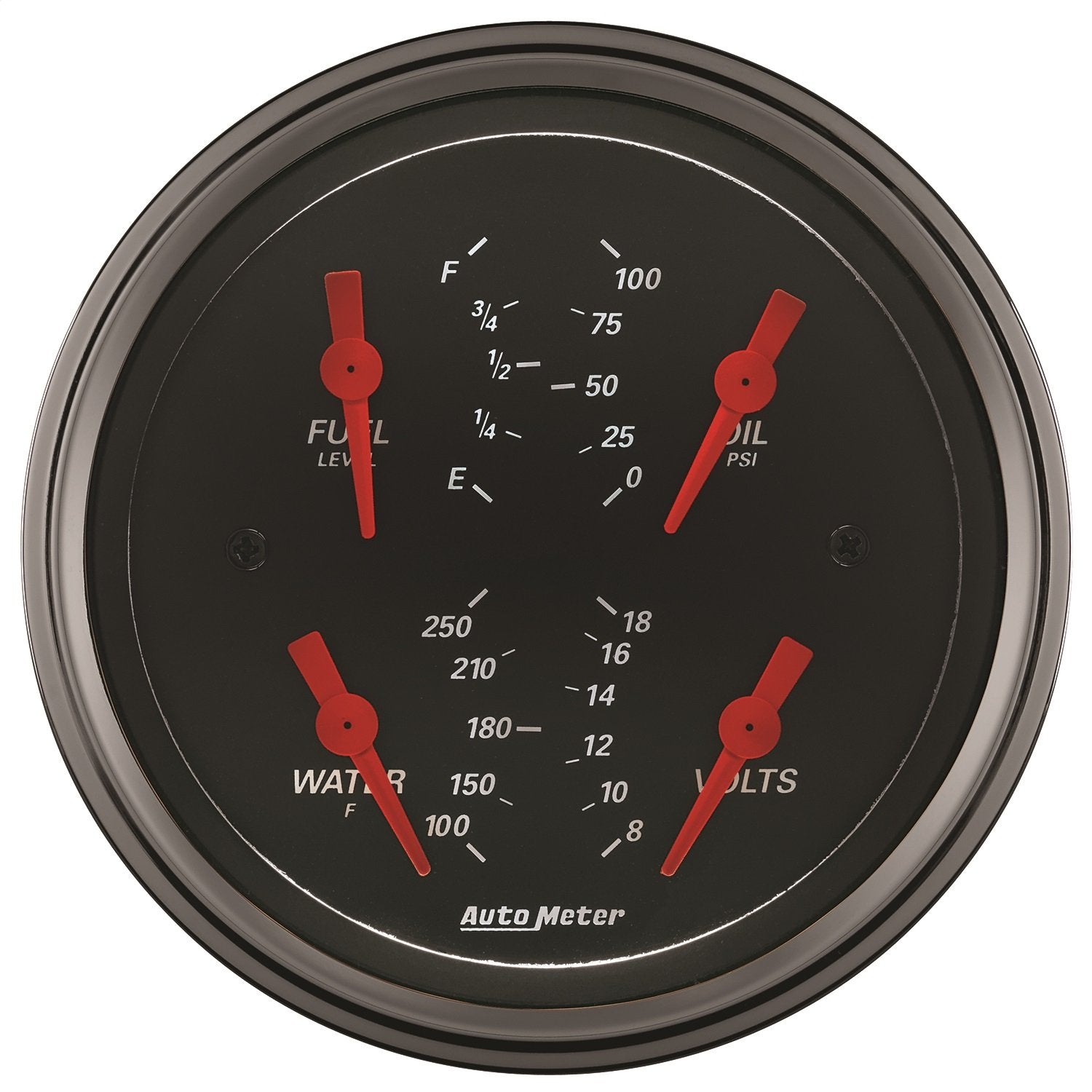 Quad Gauge Auto Meter 1414 Designer Black