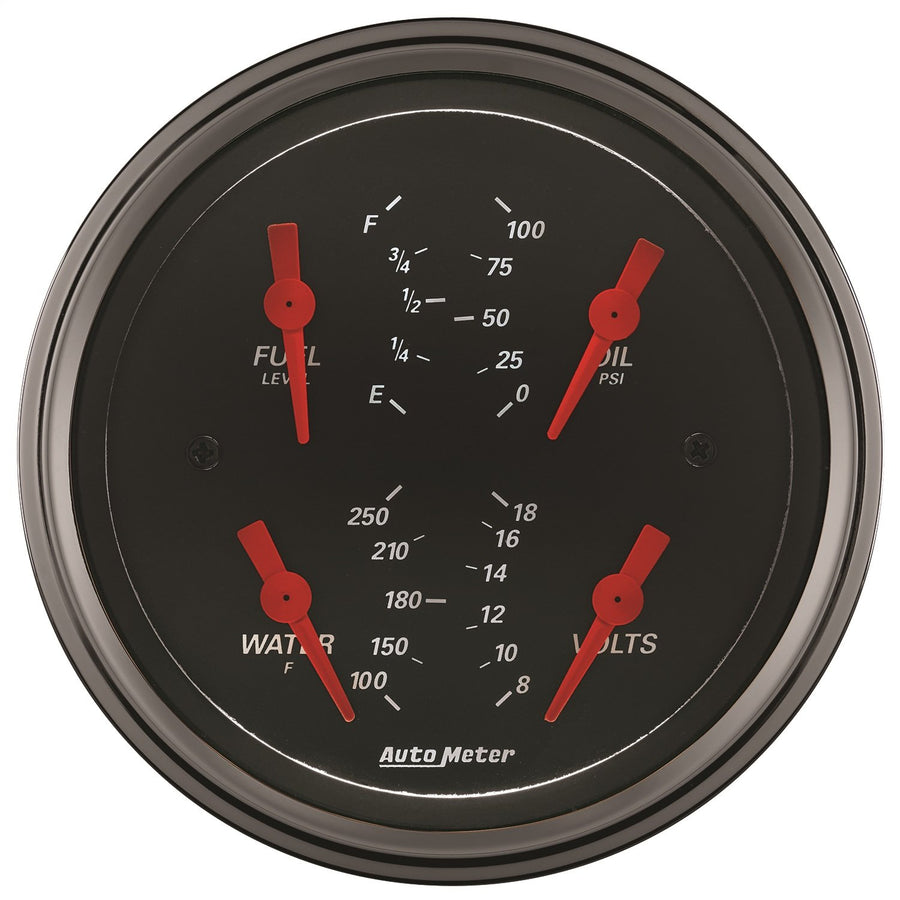 Quad Gauge Auto Meter 1414 Designer Black