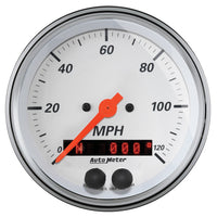Auto Meter 3-3/8 Speedometer GPS 120MPH Arctic White Series