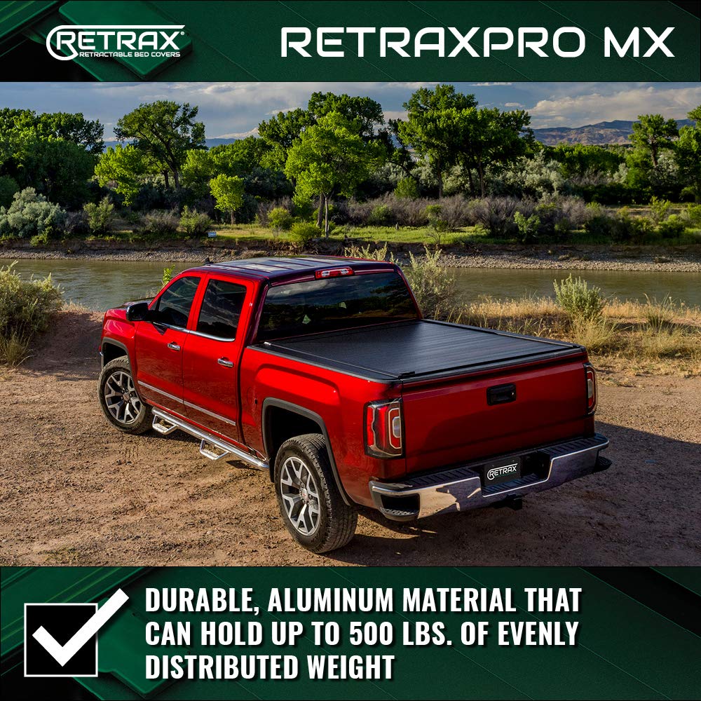 80233 RetraxPRO MX Retractable Truck Bed Tonneau Cover | Fits 2009 - 2018, 2019 - 2020 Classic Dodge Ram 1500, 2010-21 2500/3500 8' Bed (96.3")