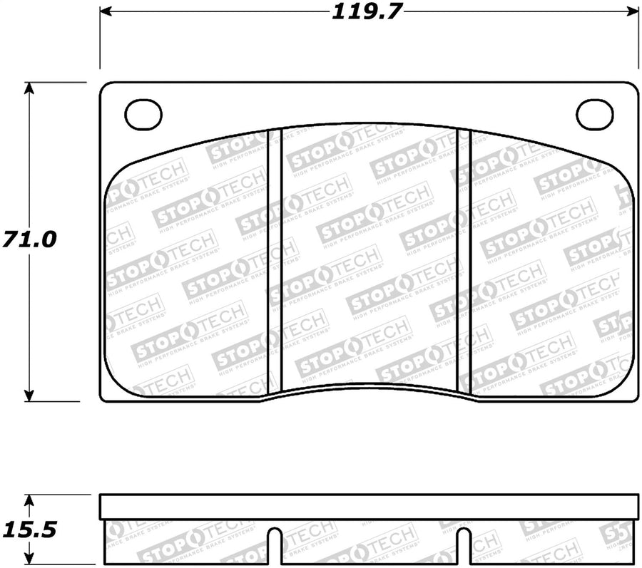 Front StopTech 308.01350 Brake Pads with Shims Street