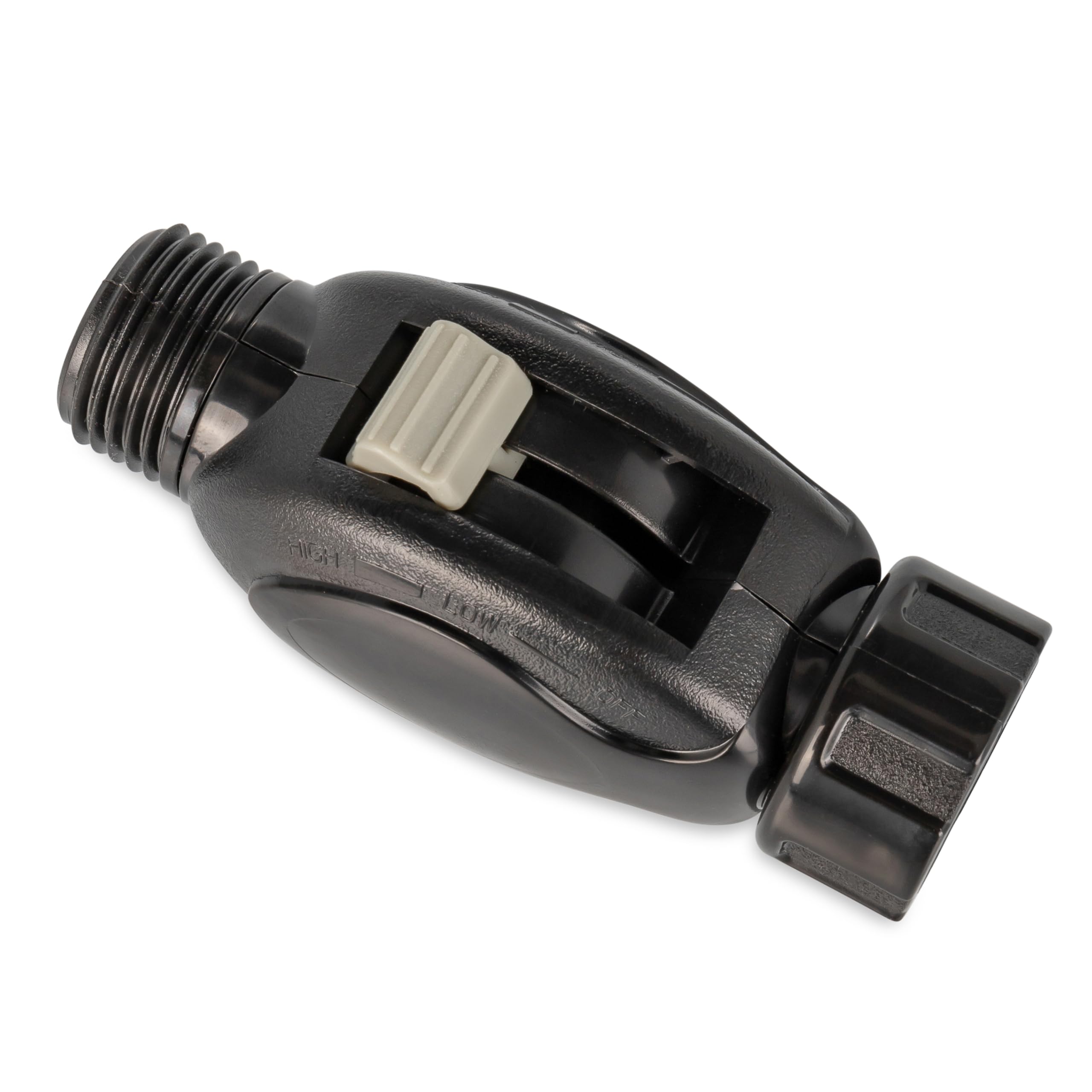 Camco Flow-Through RV Wash Brush - Features an Adjustable Handle, a Standard Garden Hose Connection, and an On/Off Button to Control Water Flow (43633)