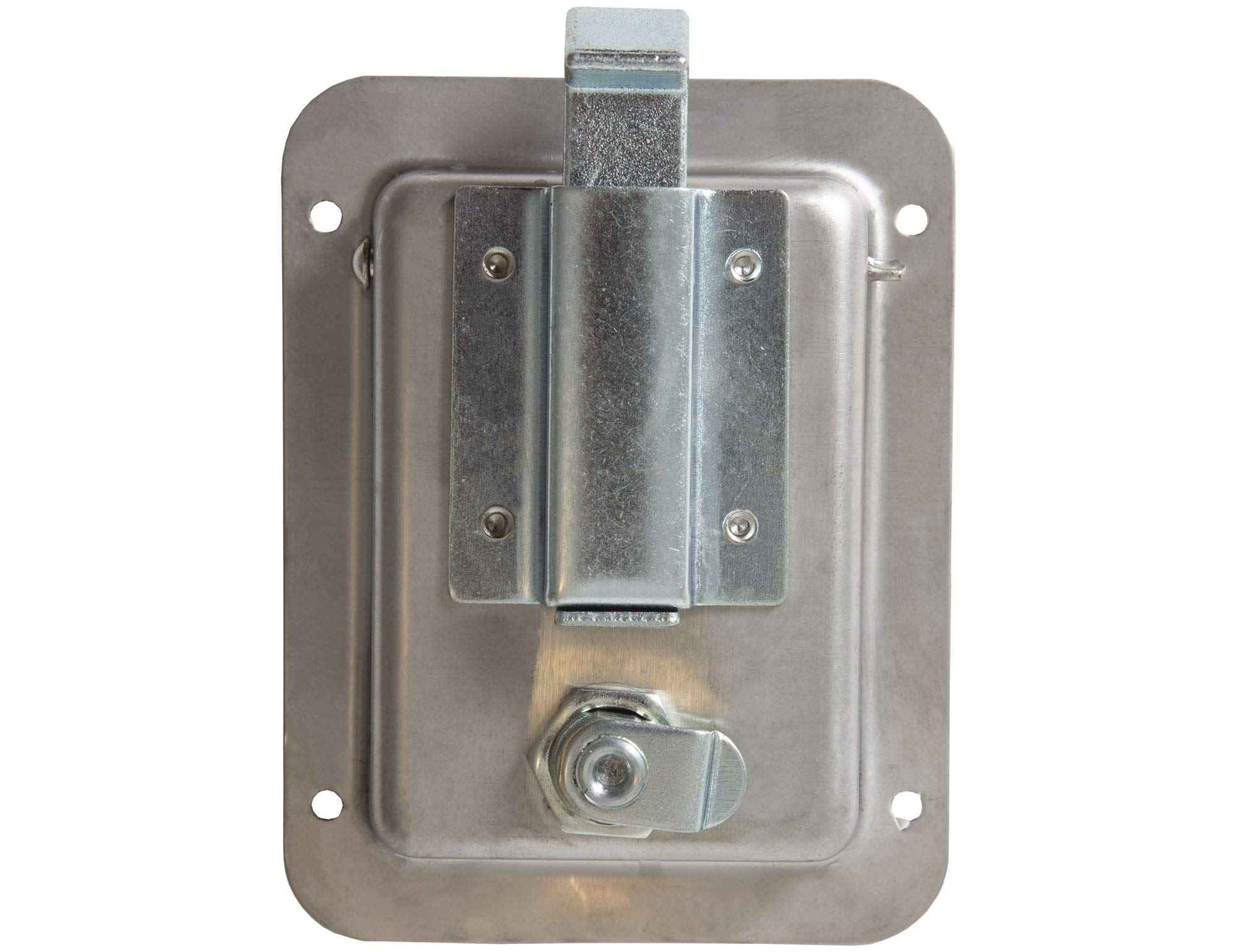 Locking Buyers Products Standard Flush Single Point Latch, Polished Stainless Steel, 2 Keys, Bolt On Mount, Truck Tool Box Latch, Trailer Latch, Camper & RV Latch