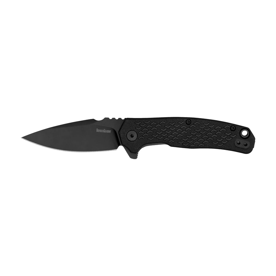 Kershaw Folding Conduit Pocket Knife, 2.9 inch Assisted Opening Blade, Black Spearpoint Blade, Liner Lock, Pocketclip,grey