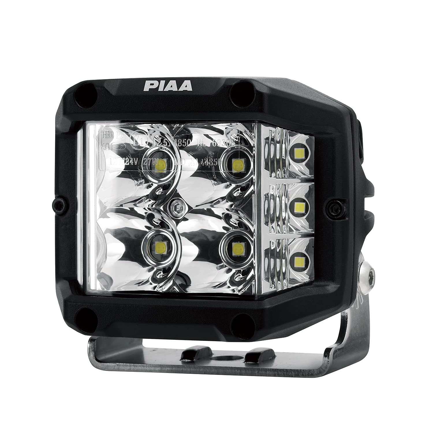 PIAA LED DKQE39E Wide Angle Driving Light Distribution 5600K [QUAD EDGE LED CUBE LIGHTS] 2 Pack 12V/24W IPX7 Compliant ECE Standard