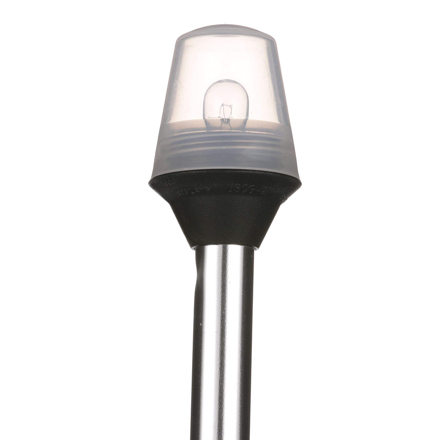 All-Round Attwood Frosted Globe Light, 2-Mile 360-Degrees Illumination, 9-Watt Wedge-Base Lamp, 24-Inch Pole