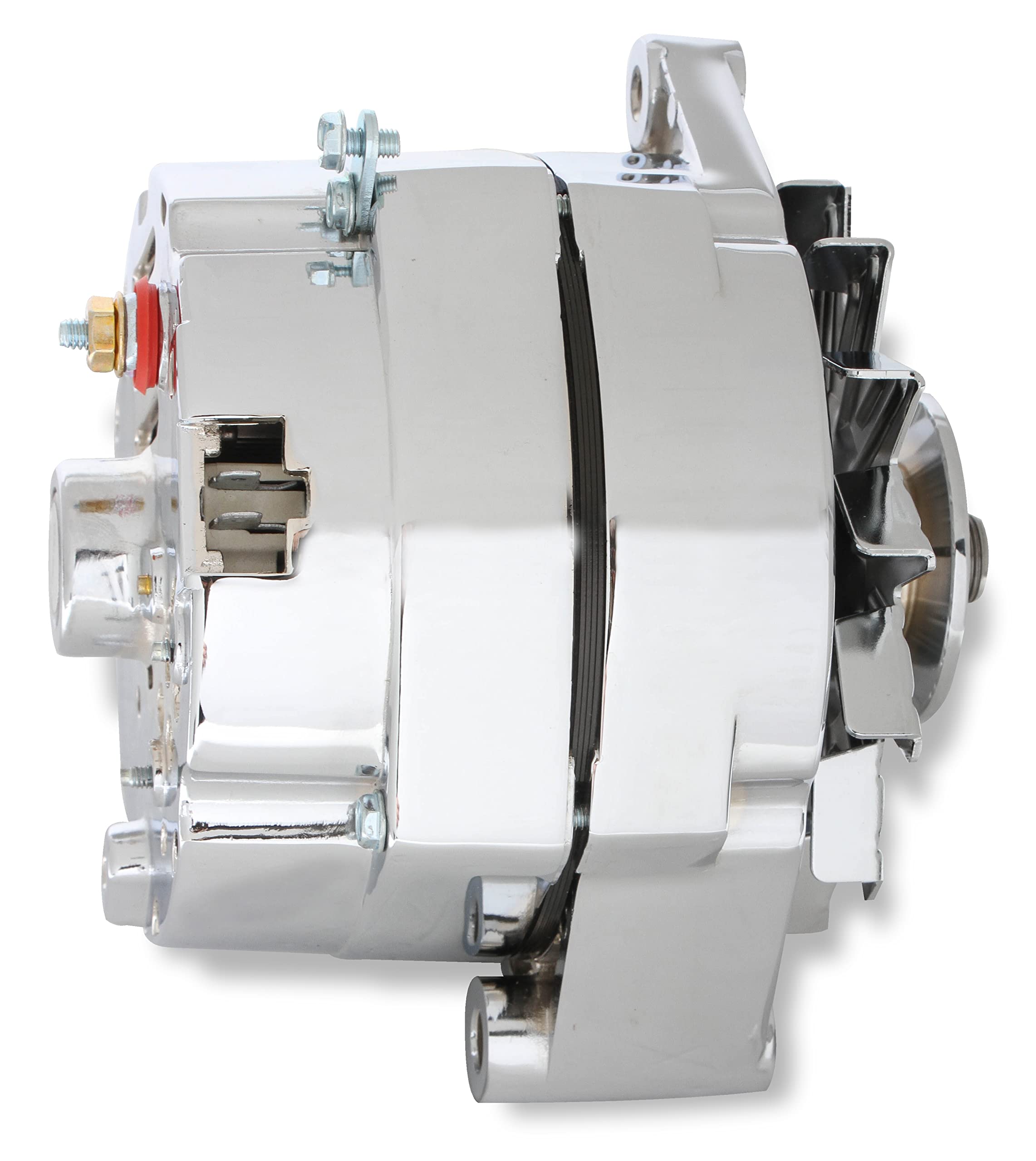Chrome Mr. Gasket 5123 Alternator-Early GM Delco 80 Amp