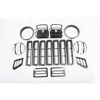 Euro Guard Kit, Rugged Ridge Black, 17 Piece | 12495.03 | Fits 1997-2006 Jeep Wrangler TJ