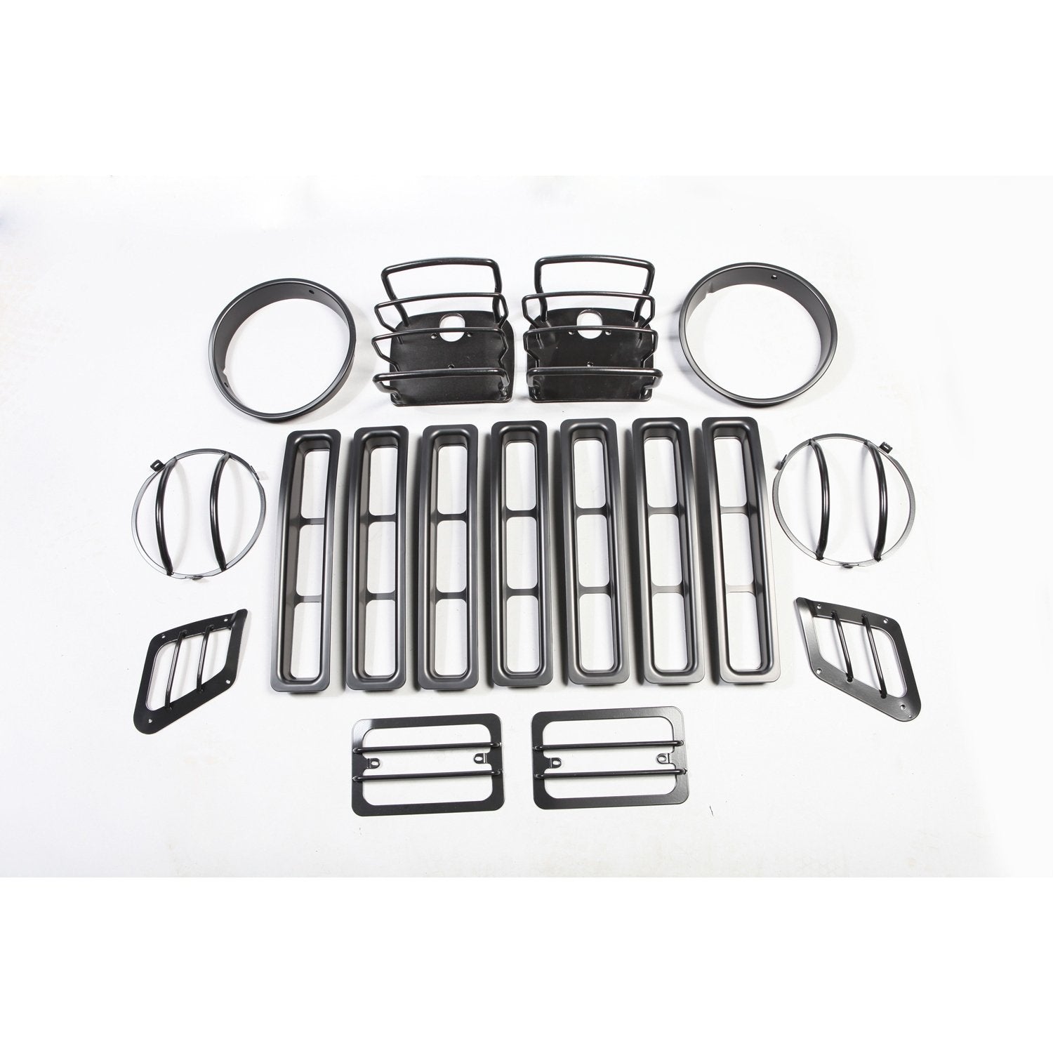 Euro Guard Kit, Rugged Ridge Black, 17 Piece | 12495.03 | Fits 1997-2006 Jeep Wrangler TJ