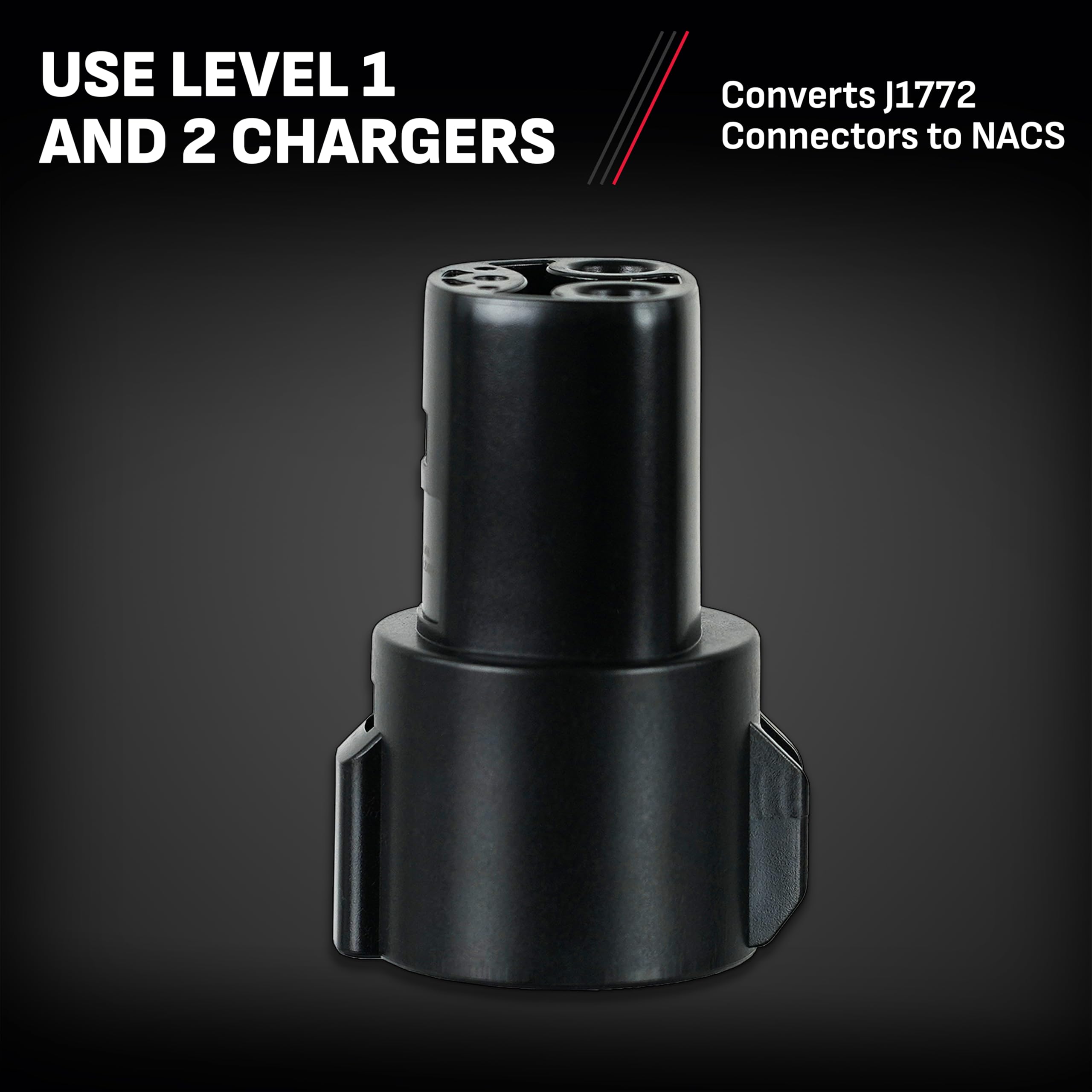 NACS Adapter Schumacher Electric for J1772 Compatible EV Chargers, for Level 1 and Level 2 Chargers, Compact Size, Charge Your Tesla from Any Charger