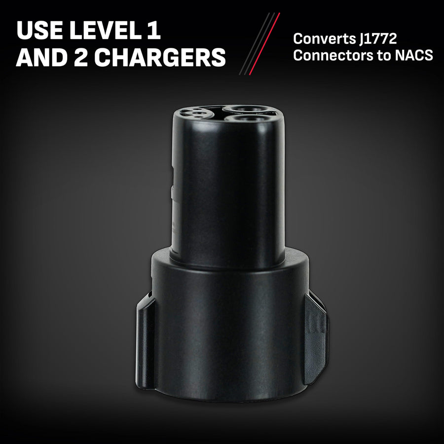 NACS Adapter Schumacher Electric for J1772 Compatible EV Chargers, for Level 1 and Level 2 Chargers, Compact Size, Charge Your Tesla from Any Charger