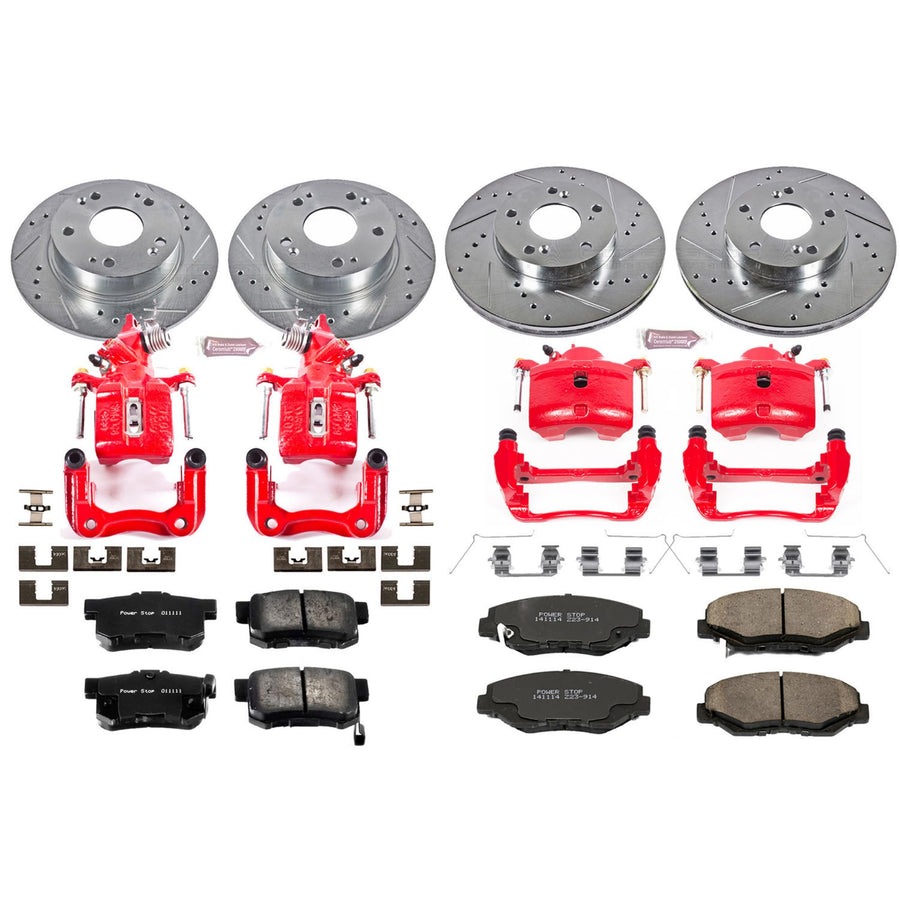 Power Stop Z23 Evolution Sport Brake Kit with Calipers For 2003-2007 Honda Accord [Model Specific]