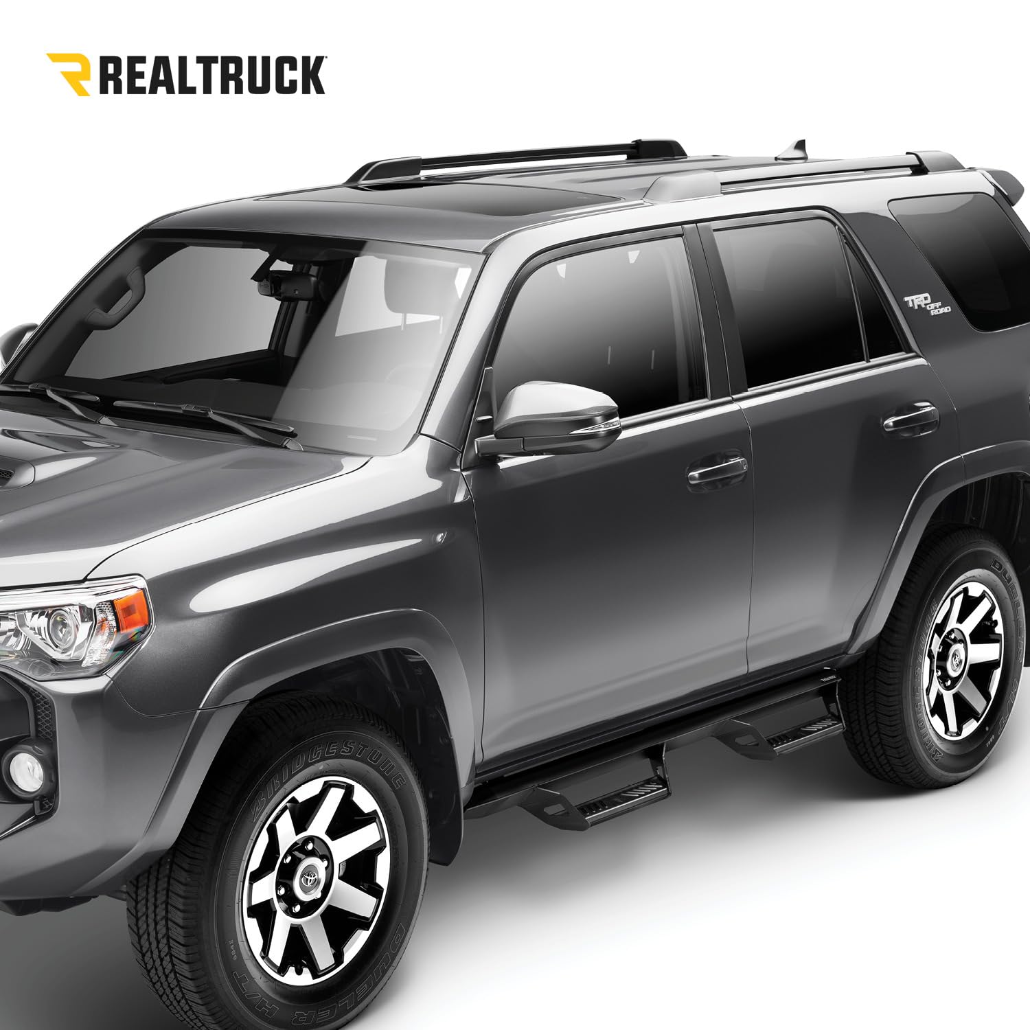 Predator Pro Steps RealTruck for Ford Bronco | Wheel-to-Wheel, Rust-Proof Aluminum, Textured Black | PRF2156B-TX | Fits 2021-2026 Ford Bronco 2 Door