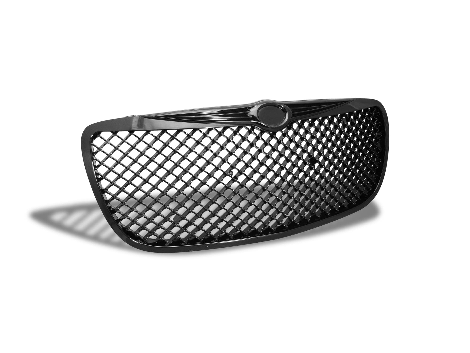 7147584 Armordillo USA Mesh Front Hood Grille - Gloss Black Fits 2004-2006 Chrysler Sebring
