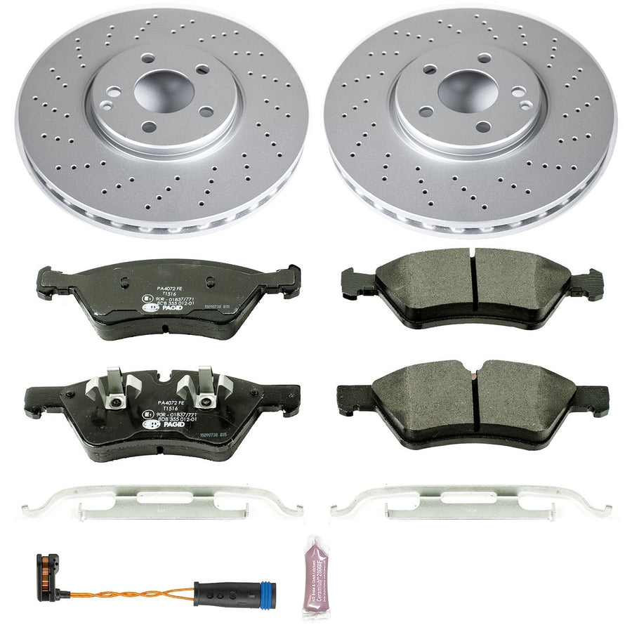 Power Stop ESK6357 Euro-Stop Front Brake Kit For Mercedes-Benz E350 2007-2009, Mercedes-Benz E550 2007-2009 [Model Specific]