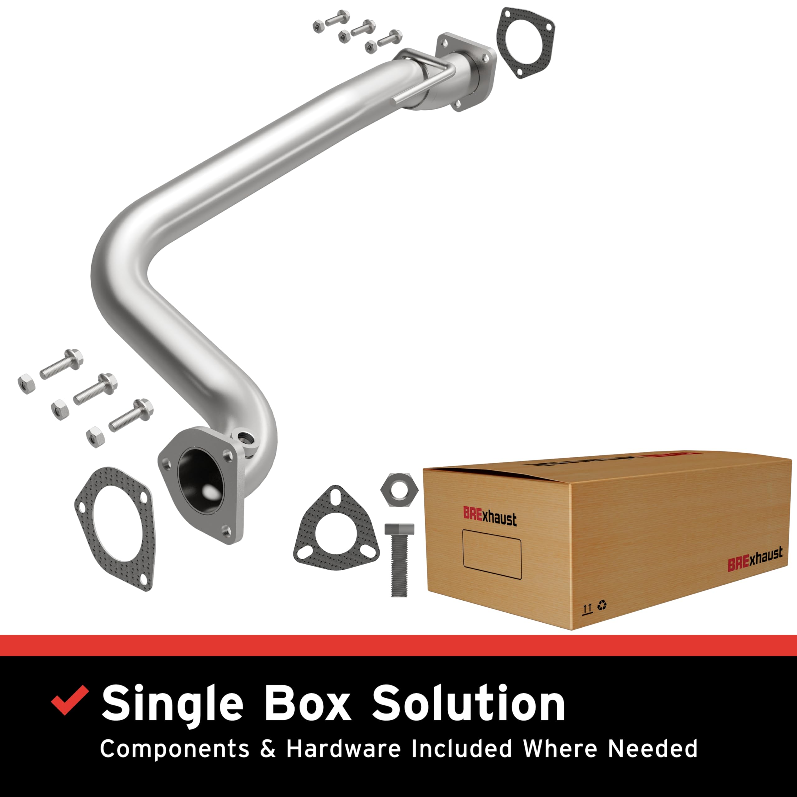 Replacement Front Pipe Kit BRExhaust 107-0004: Direct-Fit, Compatible with 97-06 Wrangler 2.4L, 2.5L, 4.0L