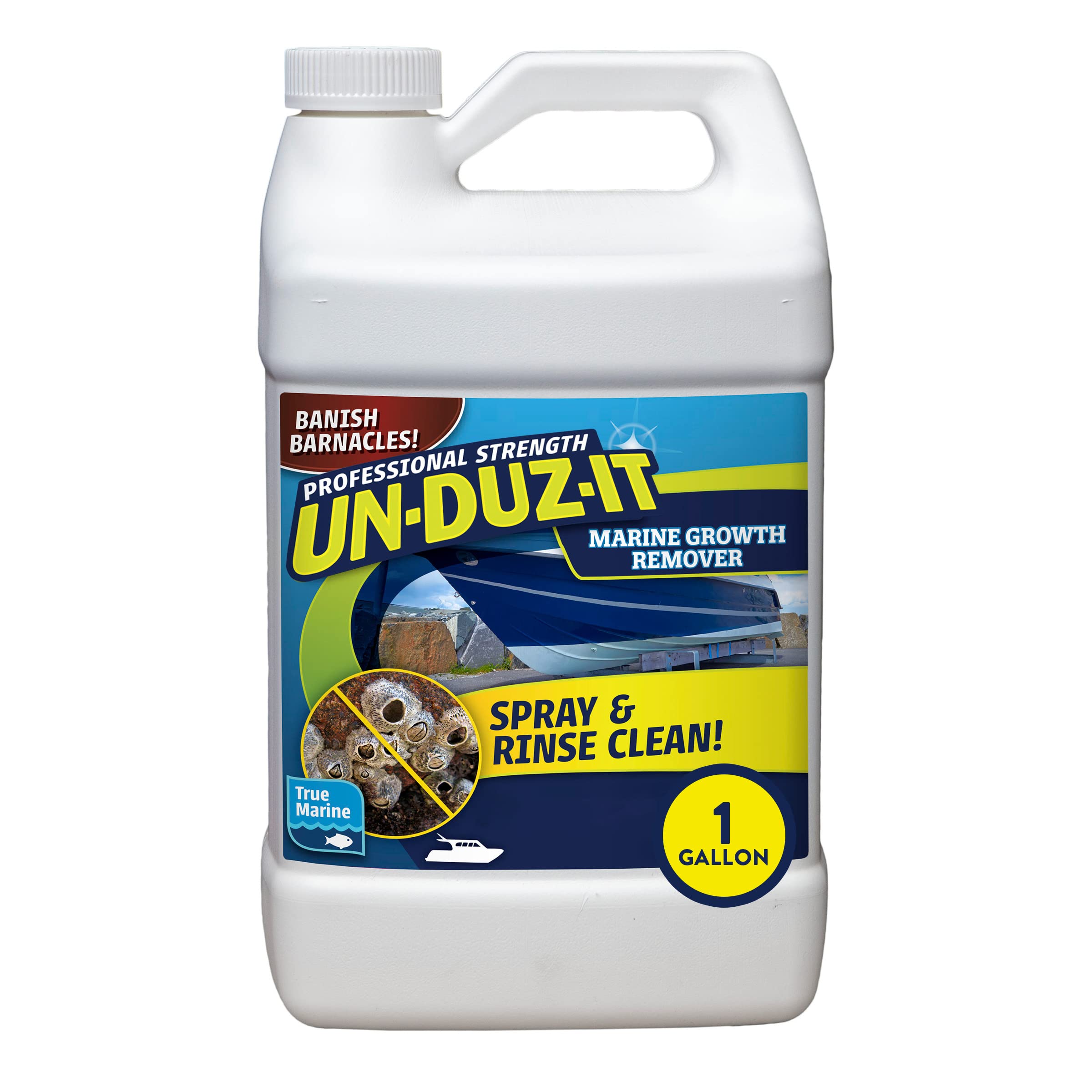 Marine Growth Remover Un-Duz-It, Boat Cleaner Descaling Solution for Saltwater and Freshwater, 1 Gal Bottle