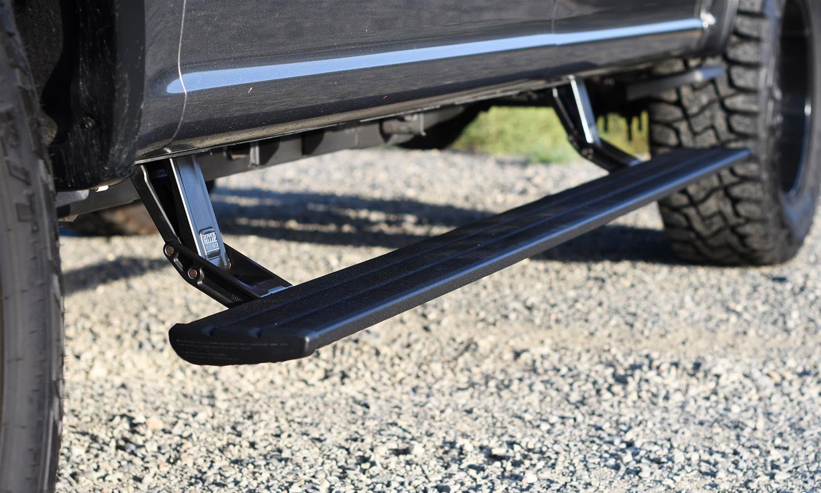AMP Research RealTruck PowerStep Smart Series Power Running Boards with LED Step Lights for 2017 - 2019 Chevrolet Silverado 2500/3500 Crew Cab/Double Cab - Electric Powerstep & Retractable Truck Steps