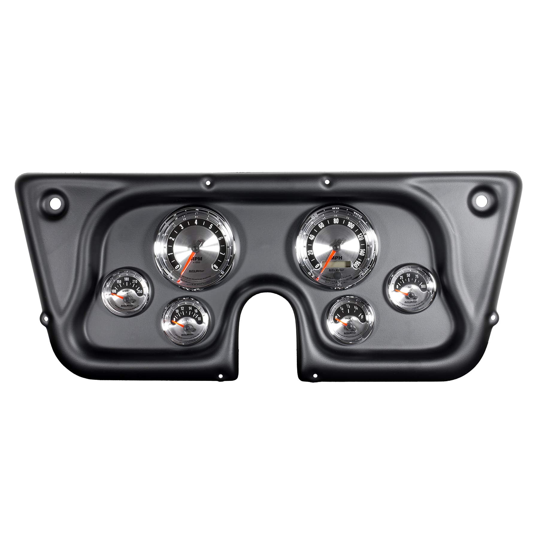 Auto Meter Complete 6 Gauge Dash Kit for 1967-1972 Chevy Truck Tach/Mph/Fuel/Oilp/Wtmp/Volt, American Muscle, Regular