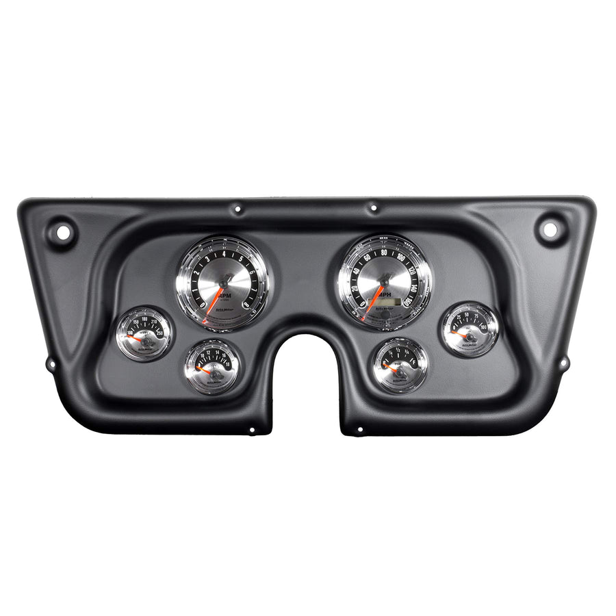 Auto Meter Complete 6 Gauge Dash Kit for 1967-1972 Chevy Truck Tach/Mph/Fuel/Oilp/Wtmp/Volt, American Muscle, Regular