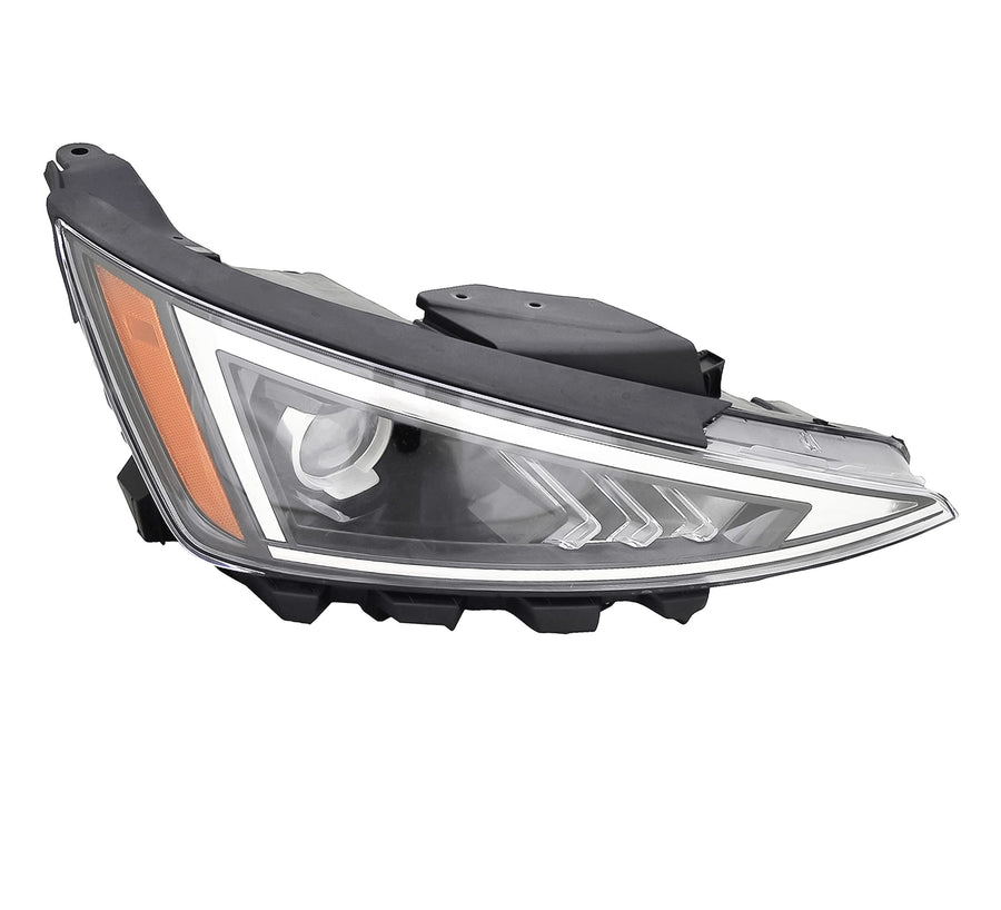 Right TYC Headlight Assembly Compatible with 2019-2020 Hyundai Elantra