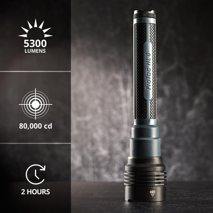 Streamlight ProTac HL 88131 5,300-Lumen 80,000-Candela Rechargeable Flashlight with 120V USB Adapter, Y USB-C Cord, and Wrist Lanyard, Black