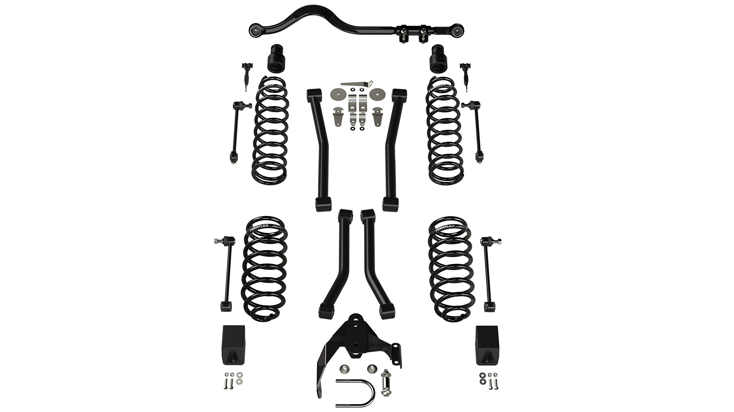 3” Lift Suspension System TeraFlex w/ 4 Sport Flexarms & Track Bar - No Shocks JKU 4-Door