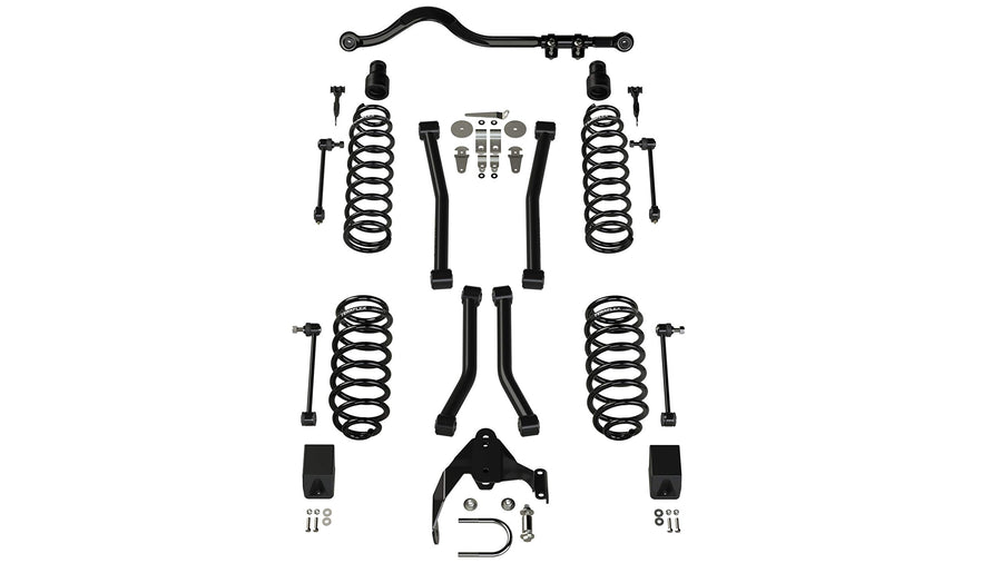 3” Lift Suspension System TeraFlex w/ 4 Sport Flexarms & Track Bar - No Shocks JKU 4-Door