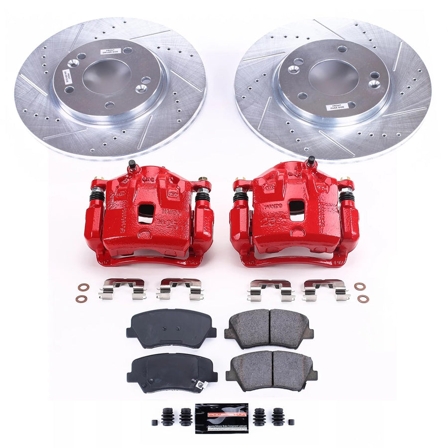 Power Stop Z23 Evolution Sport Front Brake Caliper Kit- Brake Pads, Brake Rotors and Brake Calipers