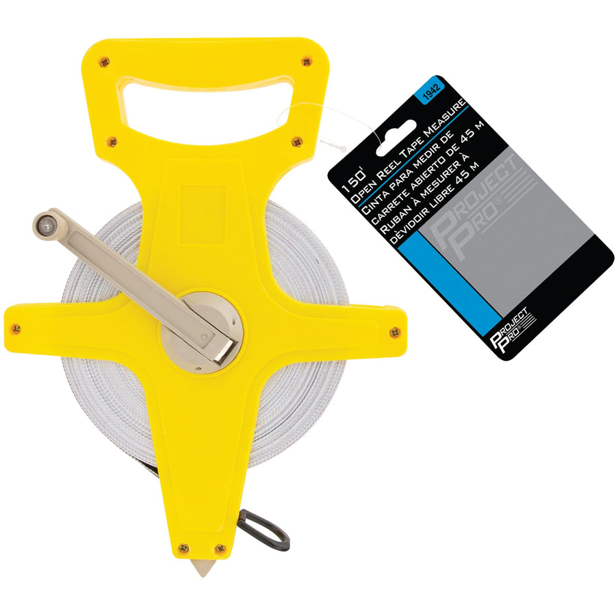 150-Feet Performance Tool Open Reel Tape Measure, Yellow Performance Tool
