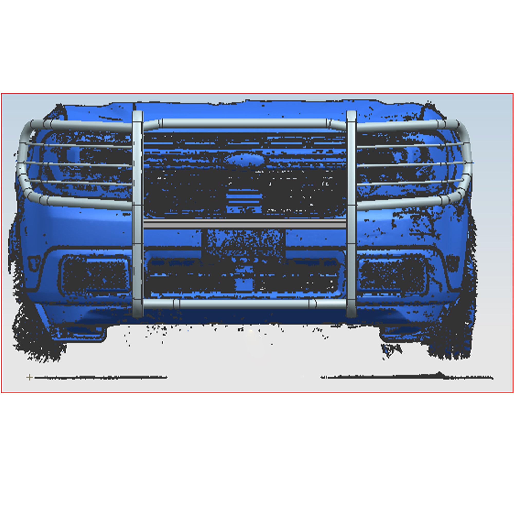 Bumper Guard Modular Black Black Horse Grille Compatible With 2022-2024 Ford Maverick-17FM22MA