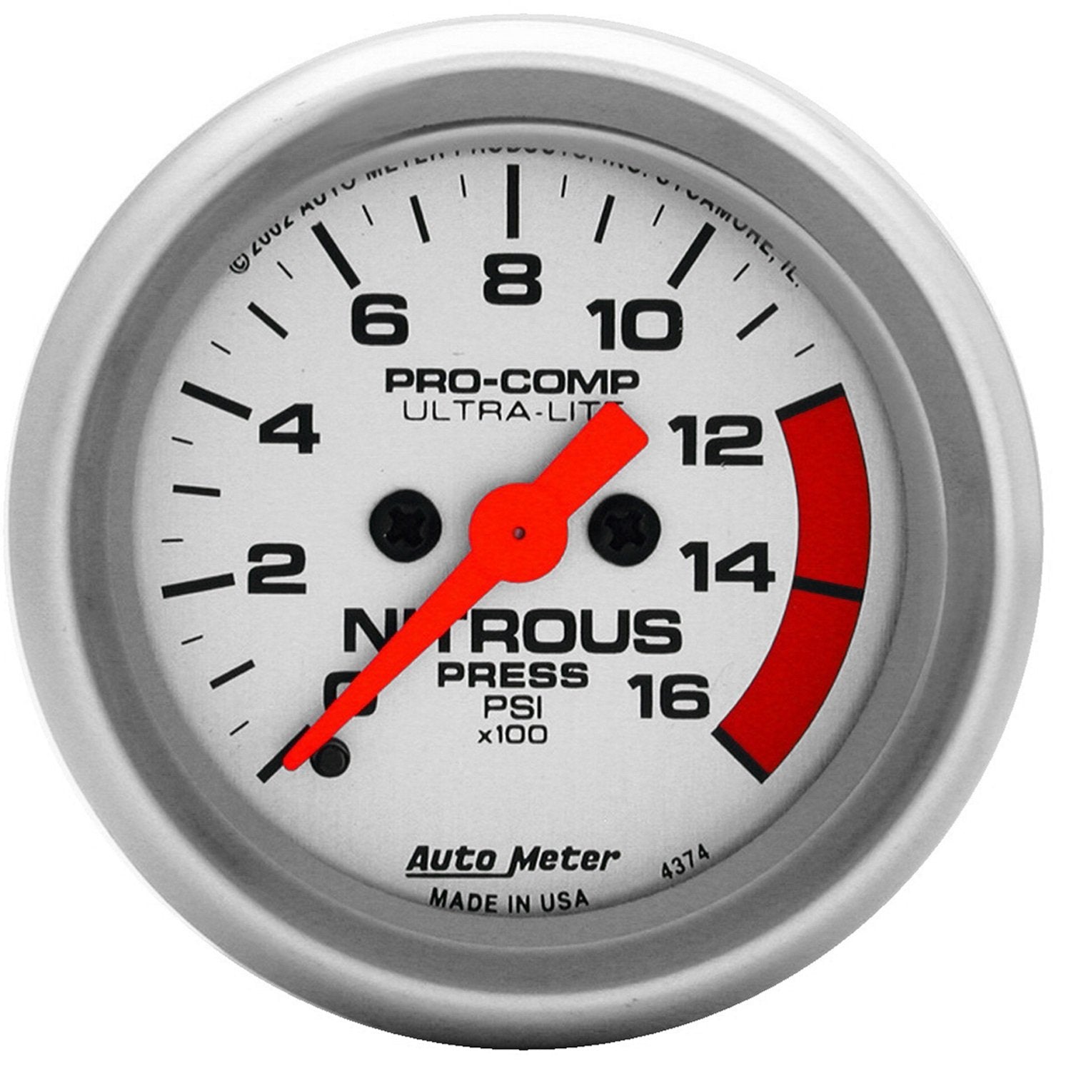 Ultra-Lite Auto Meter 4374 Electric Nitrous Pressure Gauge