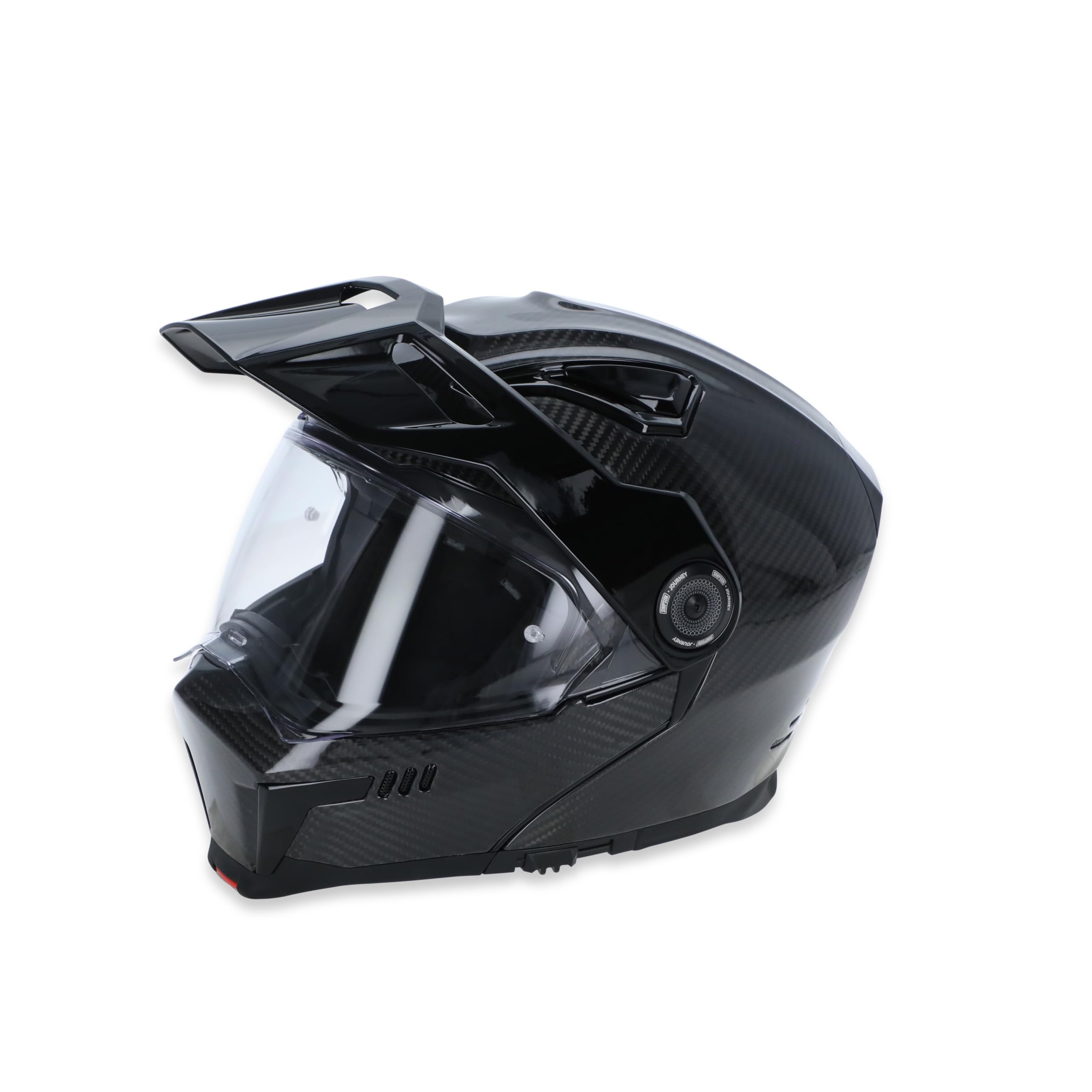 Journey Simpson Bandit Motorcycle Helmet - Carbon - Large | Off Road Dirt Bike UTV Motocross ATV | Modular Full-Face Flip Up | Clear Pinlock Anti-Fog Visor Shield | DOT ECE Certified (JBCLG)