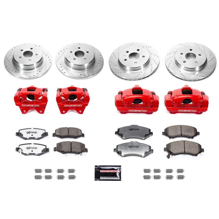 Power Stop Front and Rear BBK-JK-002R Big Brake Conversion Kit- for 2007-2019 JK/JKU Jeep Wrangler 2007-2017 | Jeep Wrangler JK 2018 [Vehicle Specific]