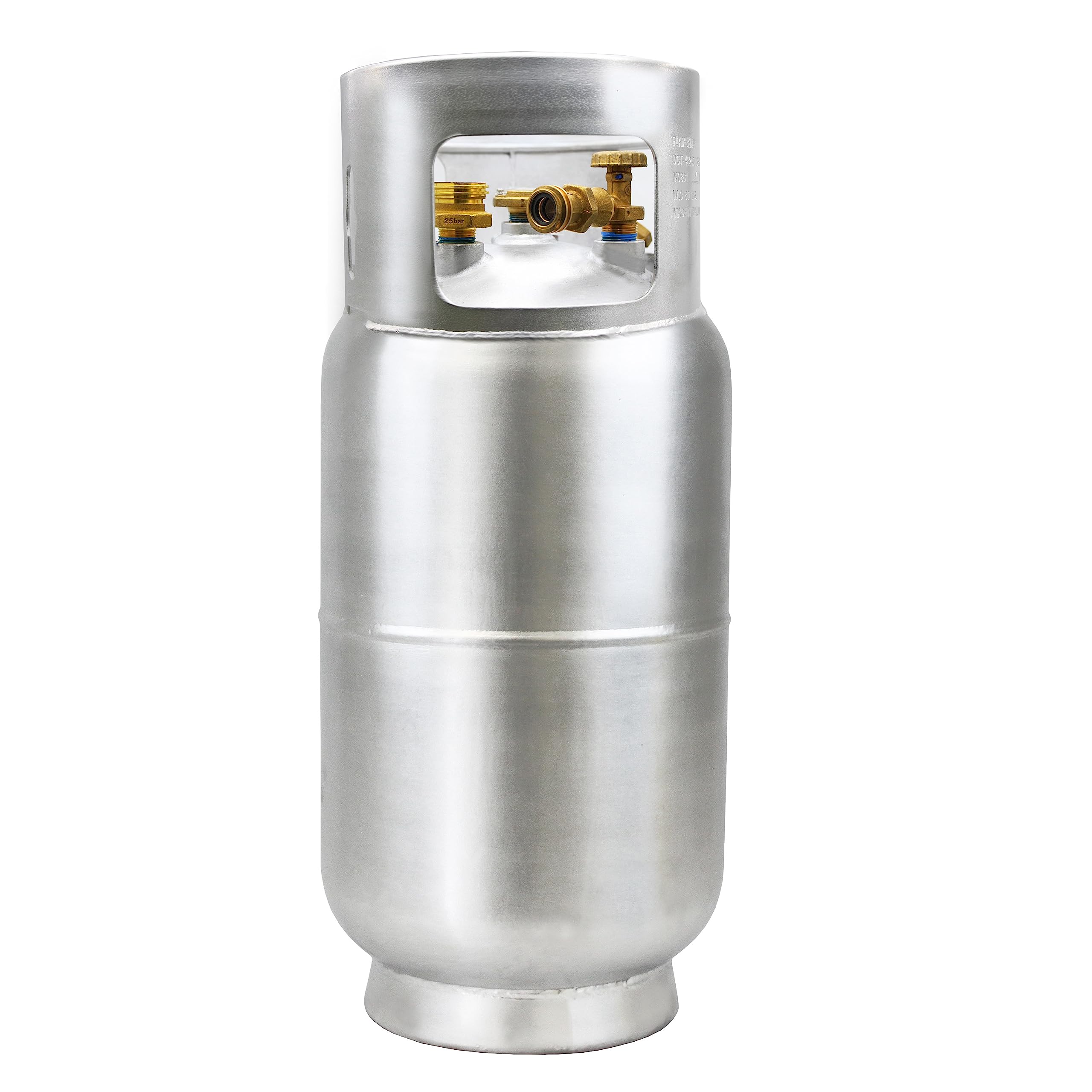Flame King Aluminum 33.5lb Forklift Propane Tank with Gauge, DOT and TC Compliant, Lightweight, Rugged-Designed