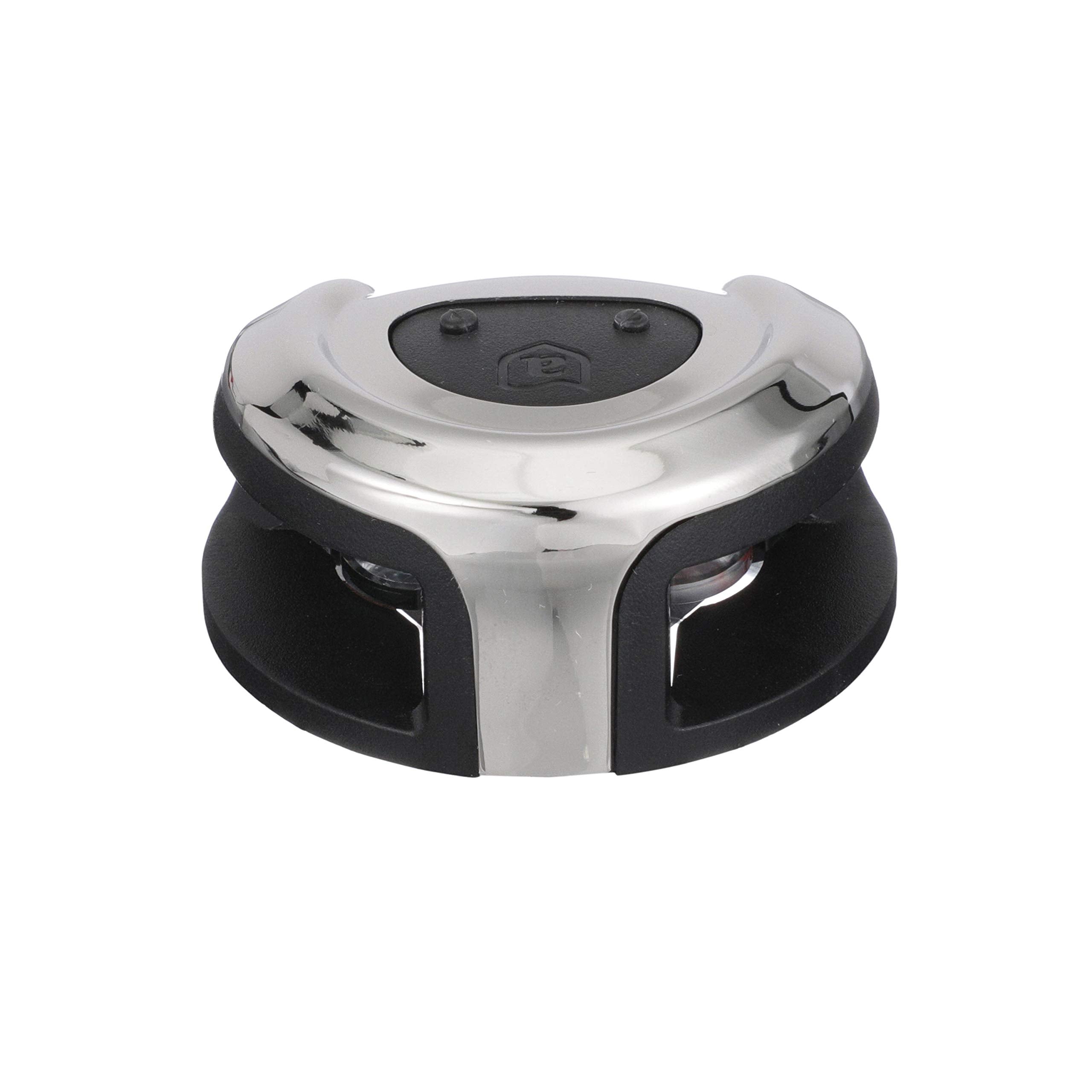 LightArmor attwood 2-Mile Navigation Lights, Deck Mount, Round, Bi-Color, LED Lighting, Stainless Housing