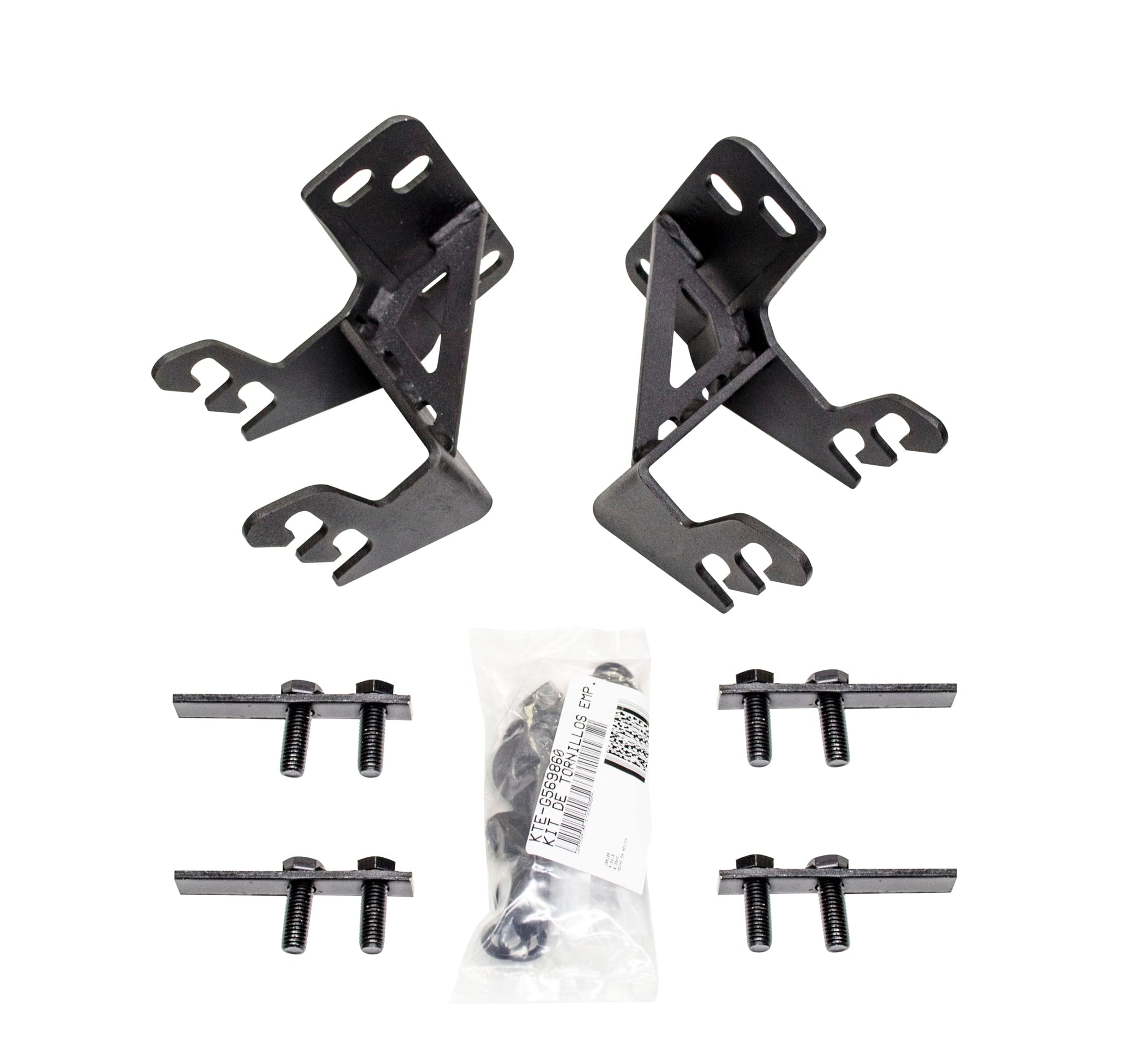 Go Rhino Mounting Bracket Kit for RC3 Skid Plate or RC4 Bull Bar | Mild Steel, Textured Black | 569860TK | Fits 2017-2022 Ford F-250, F-350 Super Duty Excludes Black Widow Editions